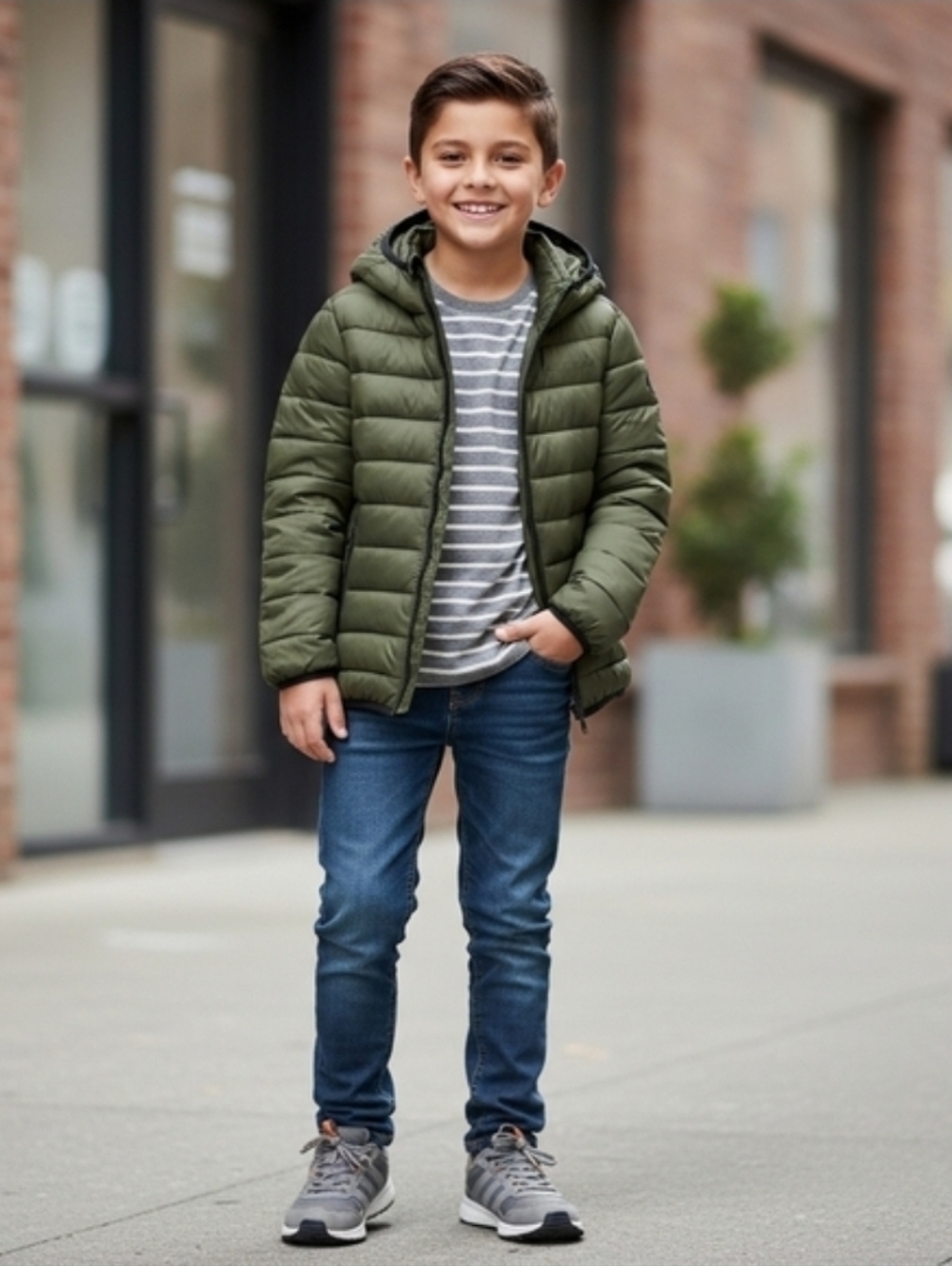 Spyder Kids Olive Hooded Puffer Jacket